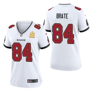 Women's Tampa Bay Buccaneers Cameron Brate White Super Bowl LV Champions Jersey