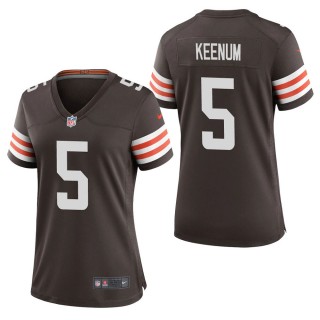 Women's Cleveland Browns Case Keenum Brown Game Jersey
