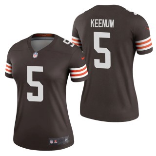 Women's Cleveland Browns Case Keenum Brown Legend Jersey
