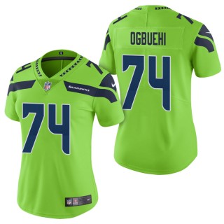 Women's Seattle Seahawks Cedric Ogbuehi Green Color Rush Limited Jersey