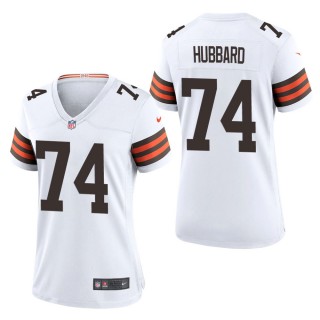 Women's Cleveland Browns Chris Hubbard White Game Jersey