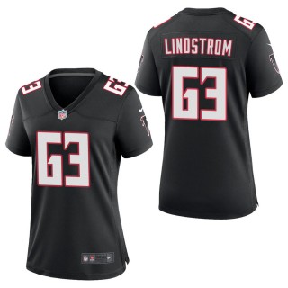 Women's Atlanta Falcons Chris Lindstrom Black Throwback Game Jersey