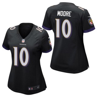 Women's Baltimore Ravens Chris Moore Black Game Jersey