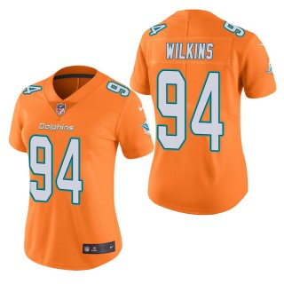 Women's Miami Dolphins Christian Wilkins Orange Color Rush Limited Jersey