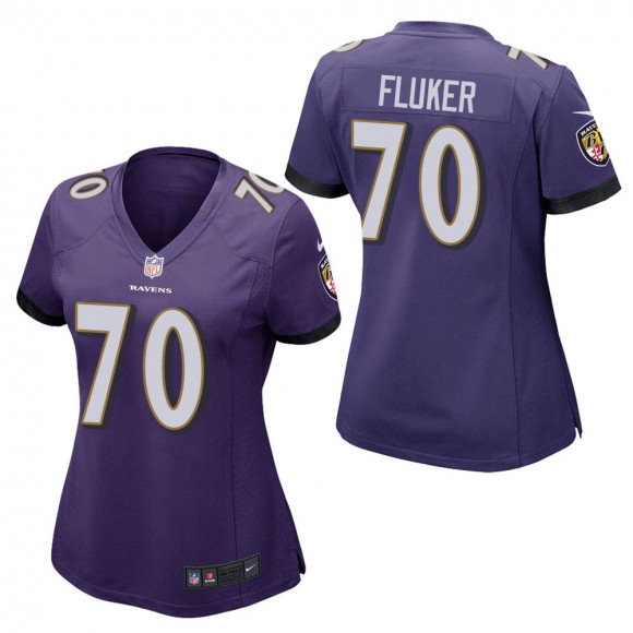 Women's Baltimore Ravens D.J. Fluker Purple Game Jersey