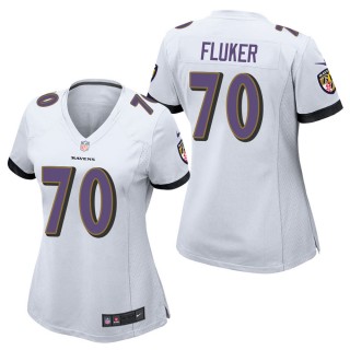 Women's Baltimore Ravens D.J. Fluker White Game Jersey