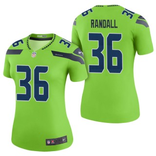 Women's Seattle Seahawks Damarious Randall Green Color Rush Legend Jersey