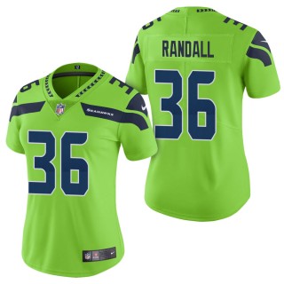 Women's Seattle Seahawks Damarious Randall Green Color Rush Limited Jersey