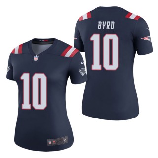 Women's New England Patriots Damiere Byrd Navy Color Rush Legend Jersey