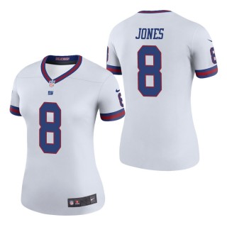 Women's New York Giants Daniel Jones White Color Rush Legend Jersey