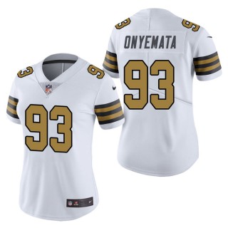 Women's New Orleans Saints David Onyemata White Color Rush Limited Jersey