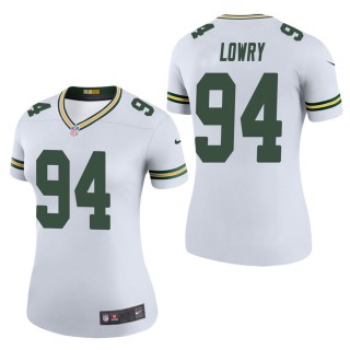 Women's Green Bay Packers Dean Lowry White Color Rush Legend Jersey