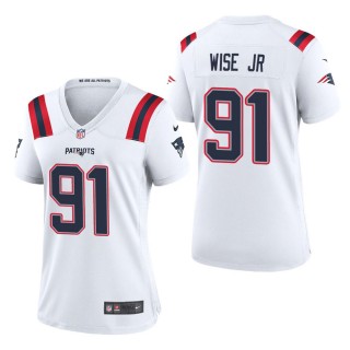 Women's New England Patriots Deatrich Wise Jr White Game Jersey