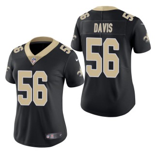 Women's New Orleans Saints Demario Davis Black Vapor Untouchable Limited Jersey
