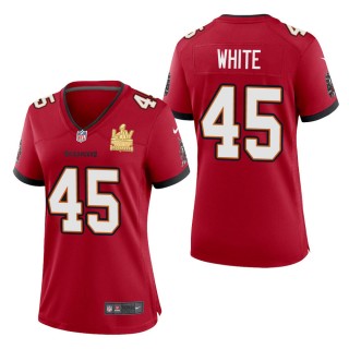 Women's Tampa Bay Buccaneers Devin White Red Super Bowl LV Champions Jersey