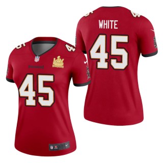Women's Tampa Bay Buccaneers Devin White Red Super Bowl LV Champions Jersey