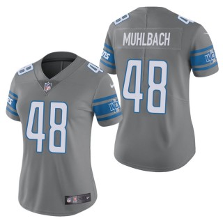 Women's Detroit Lions Don Muhlbach Steel Color Rush Limited Jersey