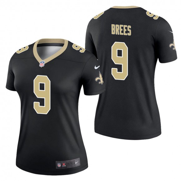 Women's New Orleans Saints Drew Brees Black Legend Jersey