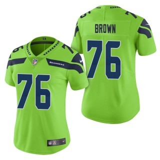 Women's Seattle Seahawks Duane Brown Green Color Rush Limited Jersey