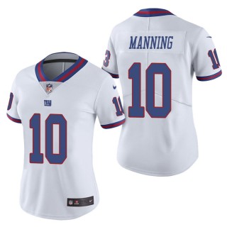 Women's New York Giants Eli Manning White Color Rush Limited Jersey