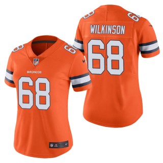 Women's Denver Broncos Elijah Wilkinson Orange Color Rush Limited Jersey