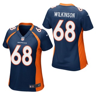 Women's Denver Broncos Elijah Wilkinson Navy Game Jersey