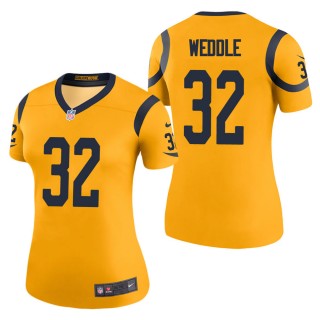 Women's Los Angeles Rams Eric Weddle Gold Color Rush Legend Jersey