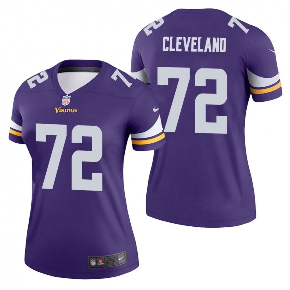 Women's Minnesota Vikings Ezra Cleveland Purple Legend Jersey