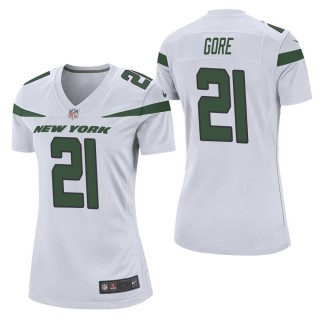 Women's New York Jets Frank Gore White Game Jersey
