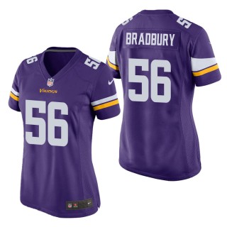 Women's Minnesota Vikings Garrett Bradbury Purple Game Jersey