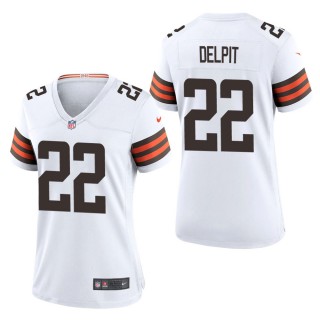 Women's Cleveland Browns Grant Delpit White Game Jersey