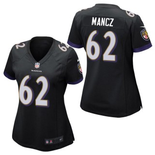 Women's Baltimore Ravens Greg Mancz Black Game Jersey