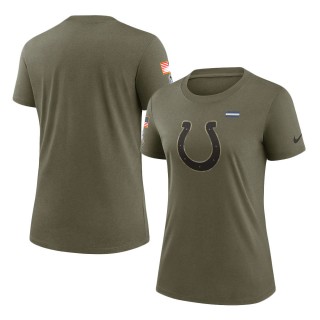 2021 Salute To Service Women's Colts Olive T-Shirt