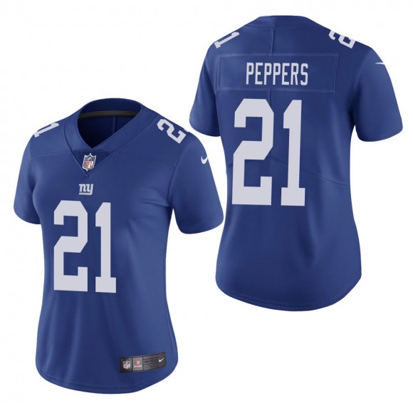 Women's New York Giants Jabrill Peppers Royal Vapor Untouchable Limited Jersey