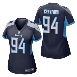 Women's Tennessee Titans Jack Crawford Navy Game Jersey