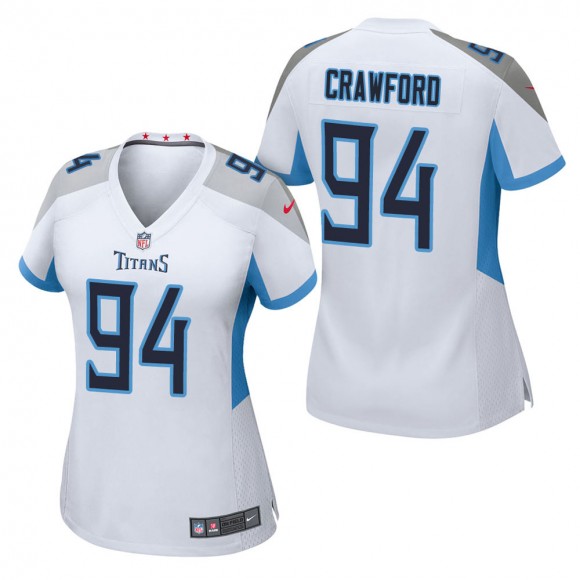 Women's Tennessee Titans Jack Crawford White Game Jersey