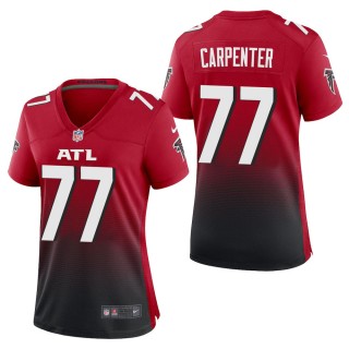 Women's Atlanta Falcons James Carpenter Red 2nd Alternate Game Jersey