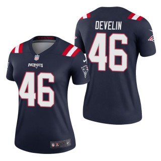 Women's New England Patriots James Develin Navy Legend Jersey