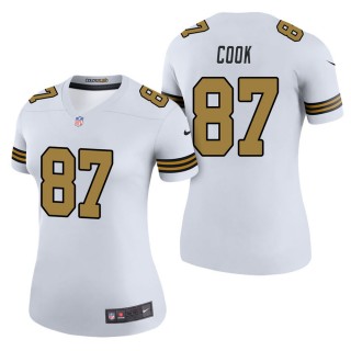 Women's New Orleans Saints Jared Cook White Color Rush Legend Jersey