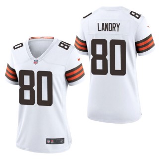Women's Cleveland Browns Jarvis Landry White Game Jersey