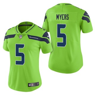Women's Seattle Seahawks Jason Myers Green Color Rush Limited Jersey