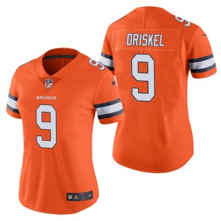 Women's Denver Broncos Jeff Driskel Orange Color Rush Limited Jersey
