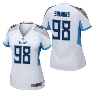 Women's Tennessee Titans Jeffery Simmons White Game Jersey