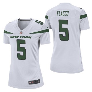 Women's New York Jets Joe Flacco White Game Jersey