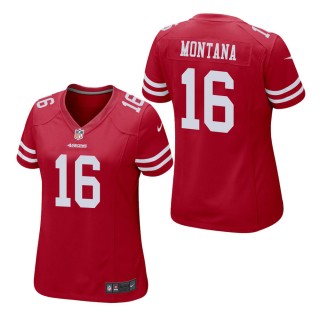 Women's San Francisco 49ers Joe Montana Scarlet Game Jersey