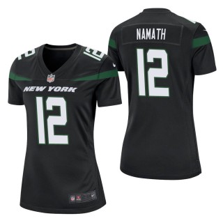 Women's New York Jets Joe Namath Black Game Jersey