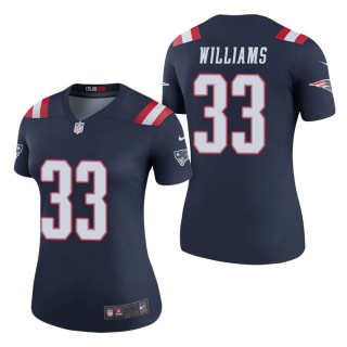 Women's New England Patriots Joejuan Williams Navy Color Rush Legend Jersey