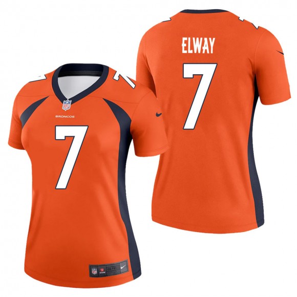 Women's Denver Broncos John Elway Orange Legend Jersey