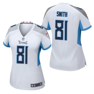Women's Tennessee Titans Jonnu Smith White Game Jersey