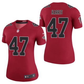 Women's Atlanta Falcons Josh Harris Red Color Rush Legend Jersey